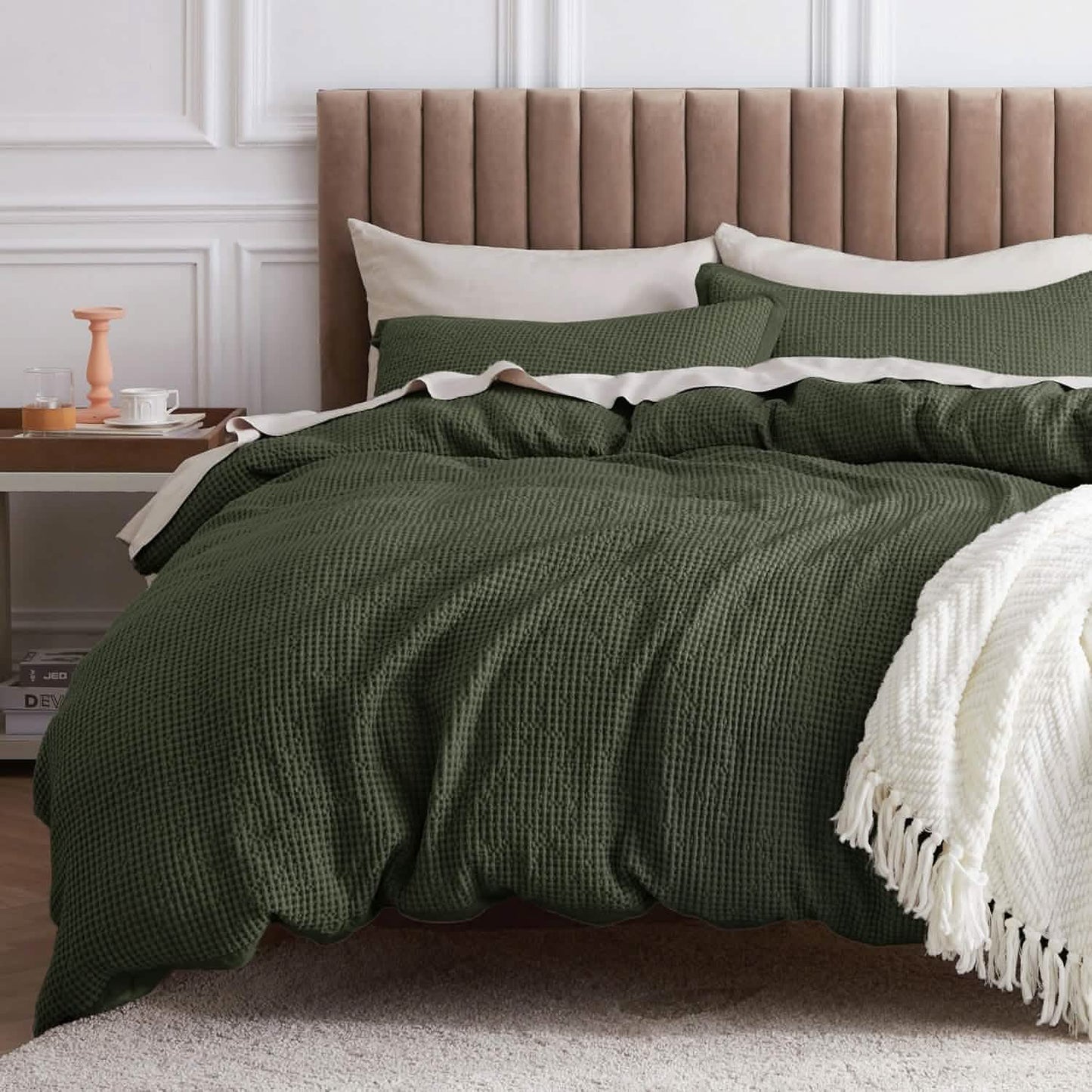 GentleSoft™ Cotton Waffle Weave Duvet Cover Set