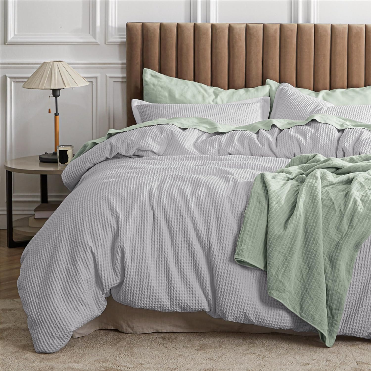 Cotton Waffle Weave Comforter Set