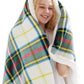 Printed Throw Sherpa Blanket christmas Red