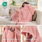 GentleSoft™ Short Shaggy Shepa Hooded Wearable Blanket With Pockets