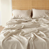 Bedsure Breathable Cotton Linen Bed Sheet Set