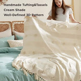 Striped Tufts Throw Blanket