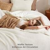 Bedsure Classic Waffle Weave Comforter Set
