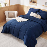 Bedsure Comforter Set - 7 Pieces Solid