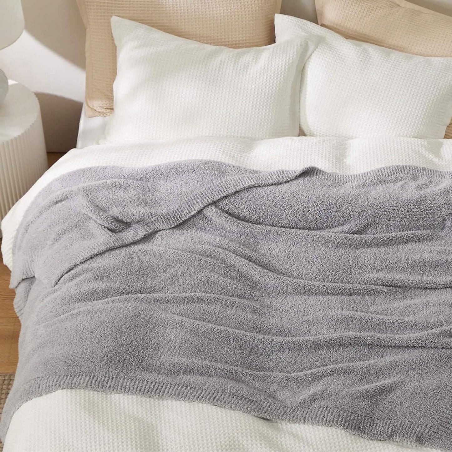 Feather Yarn Throw Blanket