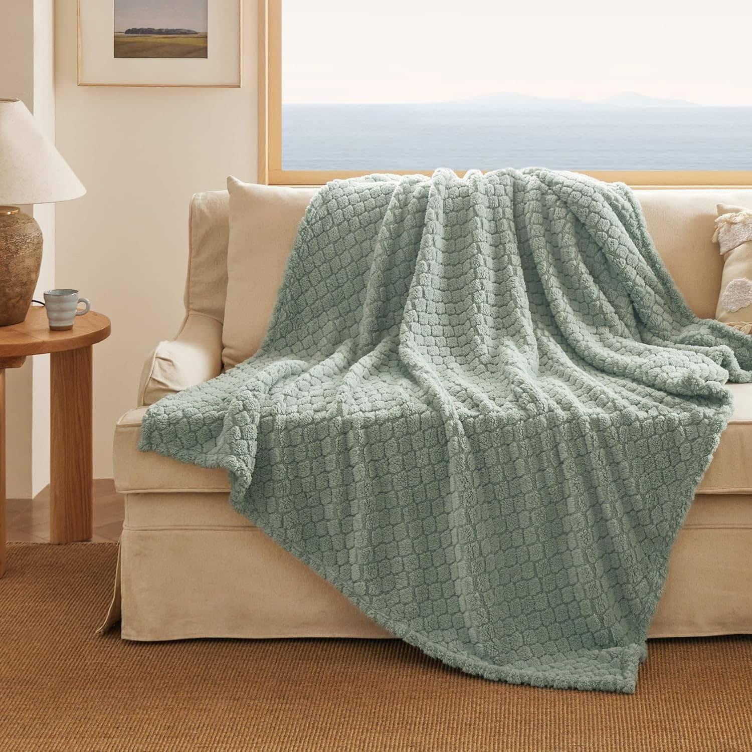 Jacquard Shaggy Sherpa Fleece Blanket