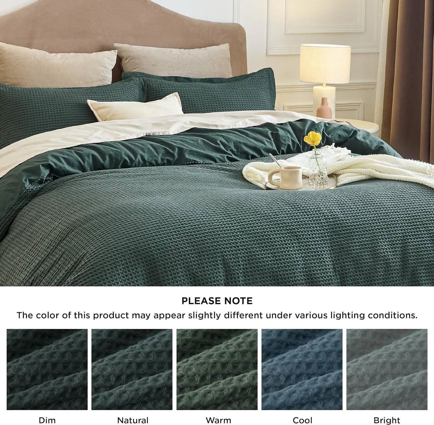 GentleSoft™ Cotton Waffle Weave Duvet Cover Set