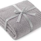 Feather Yarn Throw Blanket
