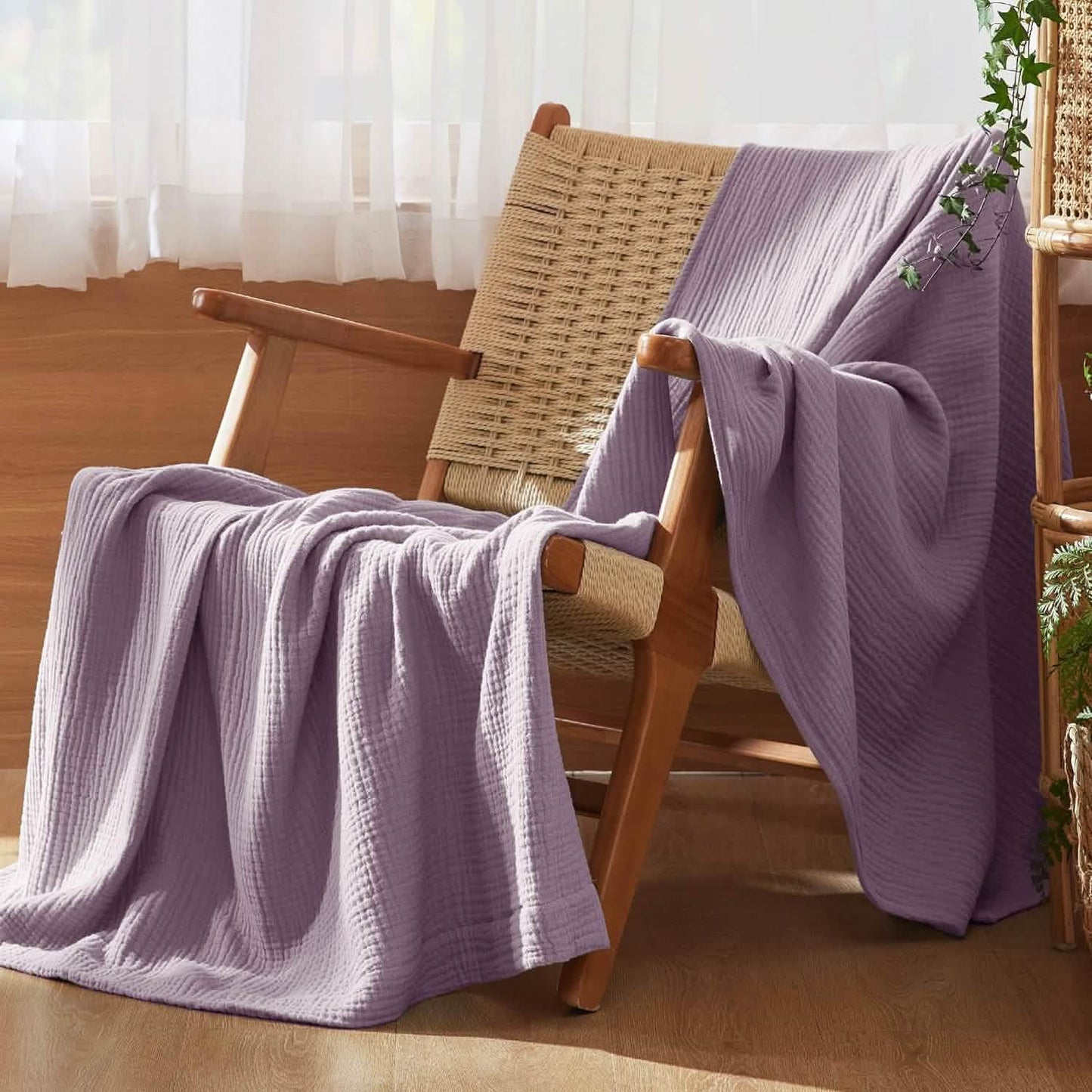 100% Cotton Gauze Spring Throw Blanket