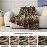 Faux Fur and Sherpa Tie-dye Reversible Blanket