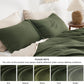 Polyester Microfiber Waffle Duvet Weave Duvet Cover Set