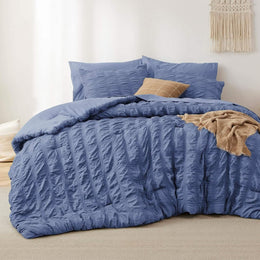 GentleSoft™ Seersucker Bed-in-a-Bag - Queen - White