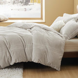 Bedsure Twisted Pattern Fluffy Duvet Cover Set