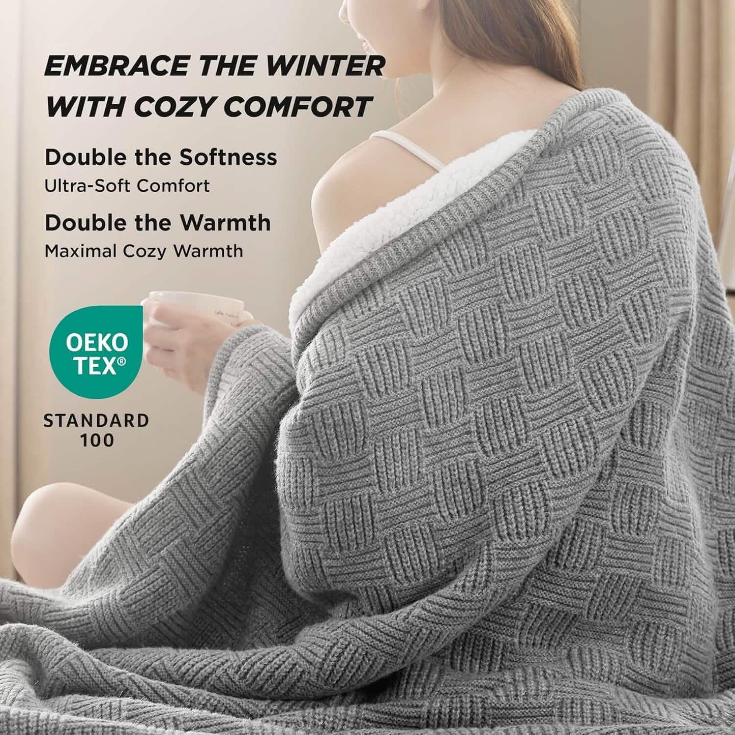 Knit Sherpa Blanket