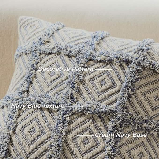 GentleSoft™ Boho Tufted Geometric Decorative Pillow Cover