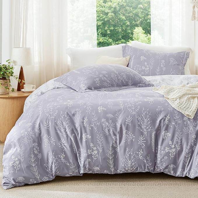 Reversible Floral Print Comforter Set