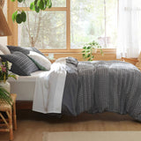 Stone-Washed Waffle Weave Duvet Cover Set