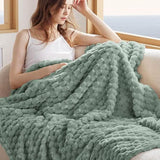 Bedsure Textured Bubble Flannel Fleece Blanket