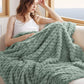Textured Bubble Flannel Fleece Blanket