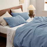 100% Cotton Waffle Weave Duvet Cover Set