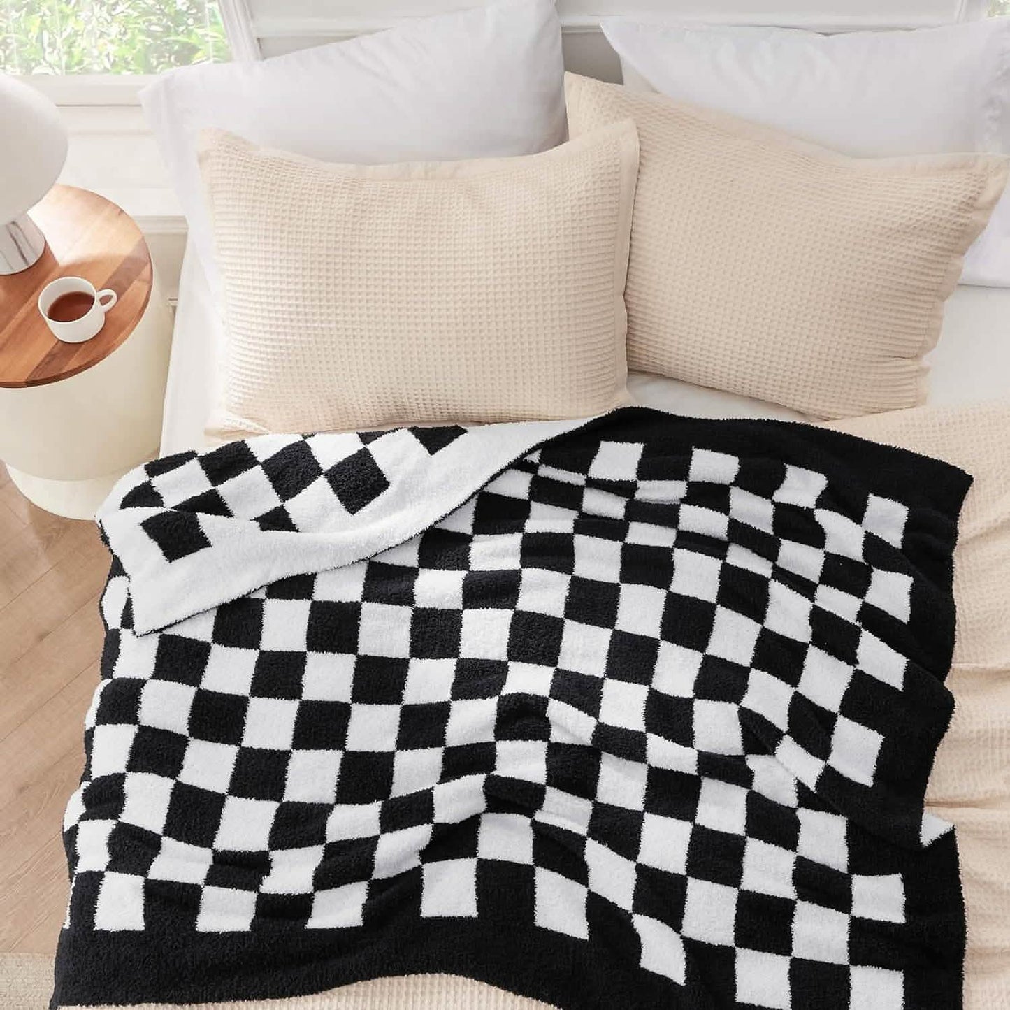 Super Soft Reversible Checkerboard Blanket