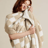 Bedsure Fluffy Fuzzy Plush Knit Throw Blanket