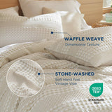 Stone-Washed Waffle Weave Duvet Cover Set