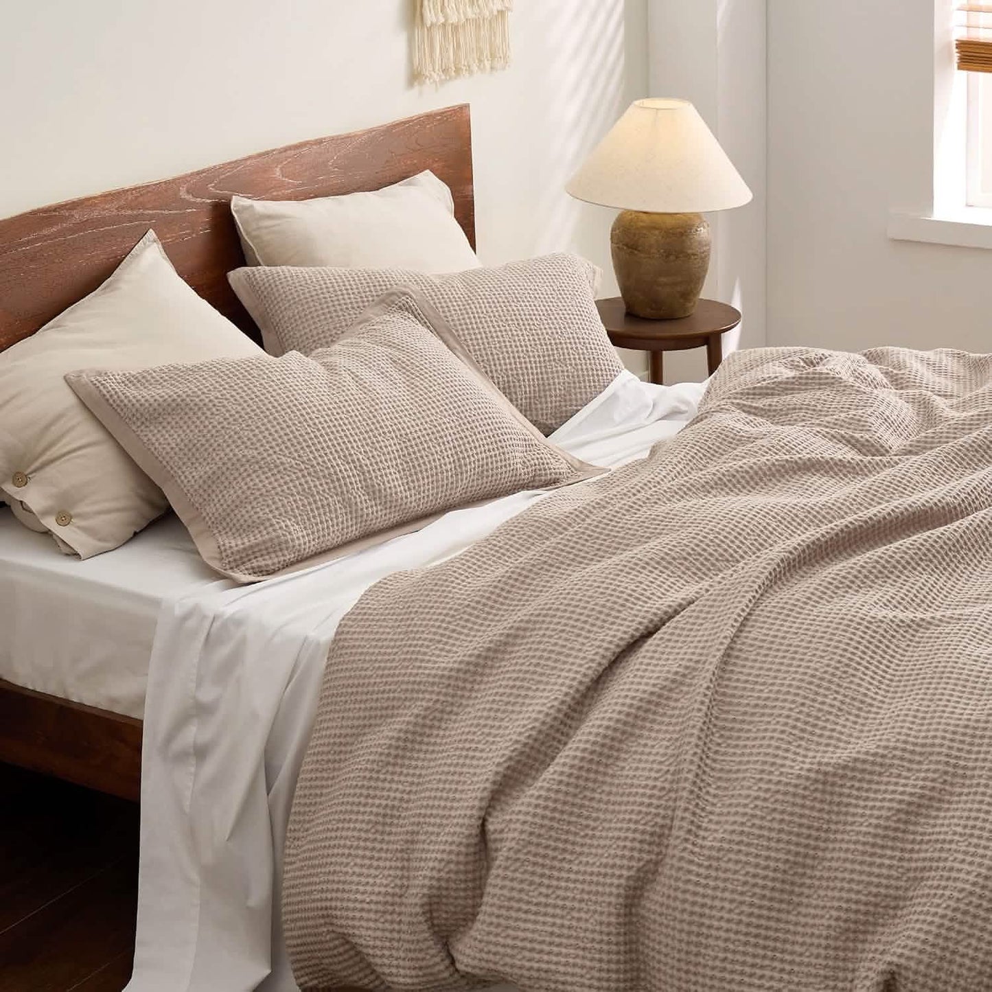 GentleSoft™ Cotton Waffle Weave Duvet Cover Set