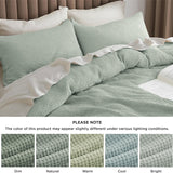 100% Cotton Waffle Weave Duvet Cover Set