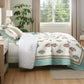 Cotton Patterned  White Quilt Set