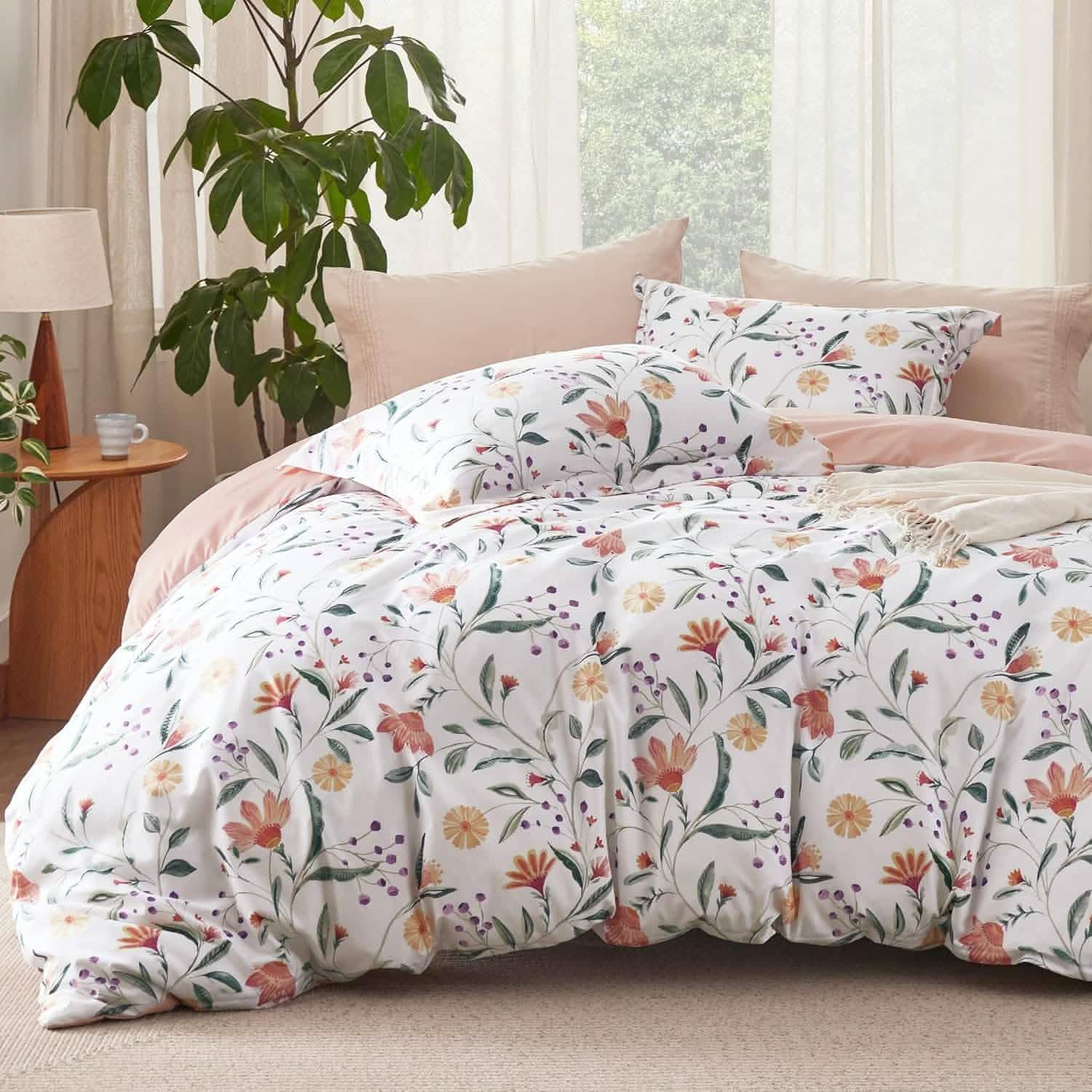 Reversible Pale Duvet Cover Set