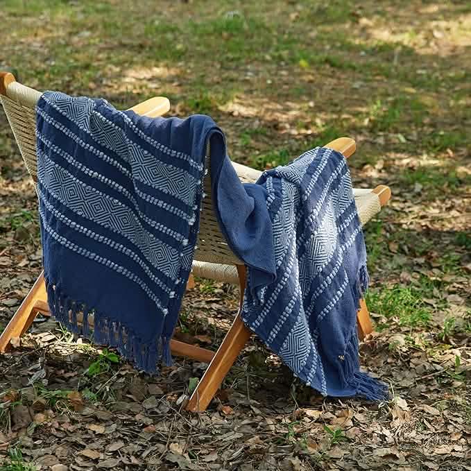 Striped Boho Decorative Throw Blanket