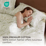Bedsure 100% Cotton Flannel Sheets Aqua Gray