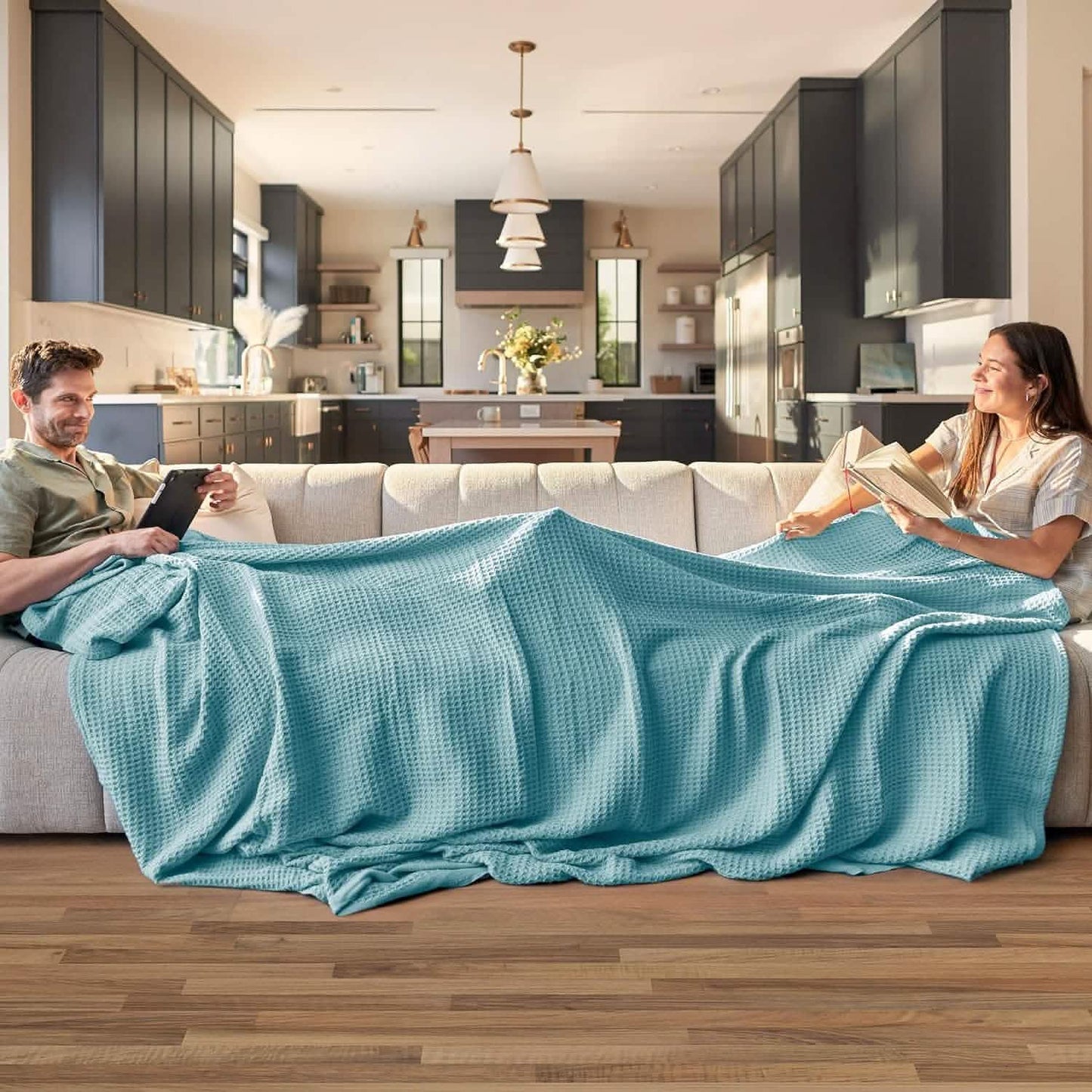 Cotton Waffle Weave Blanket