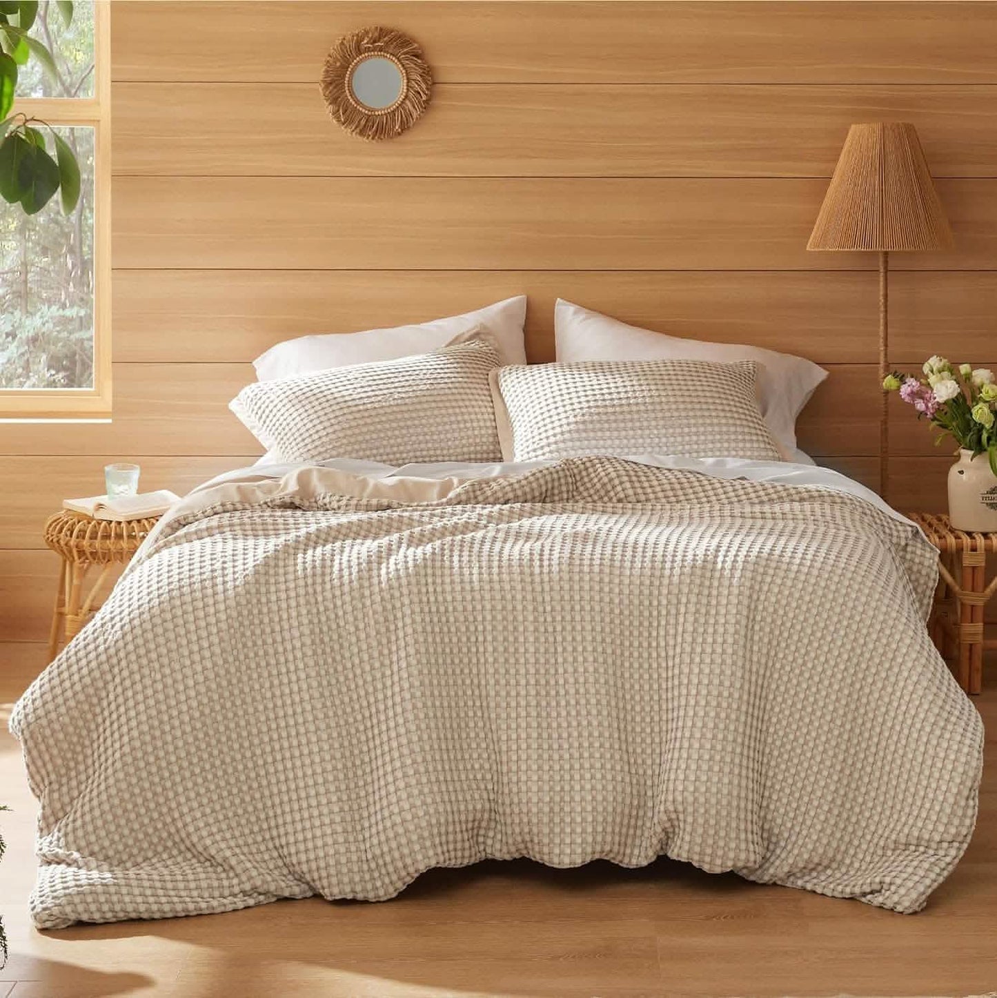 Rayon Derived from Bamboo and Cotton Duvet Cover Set