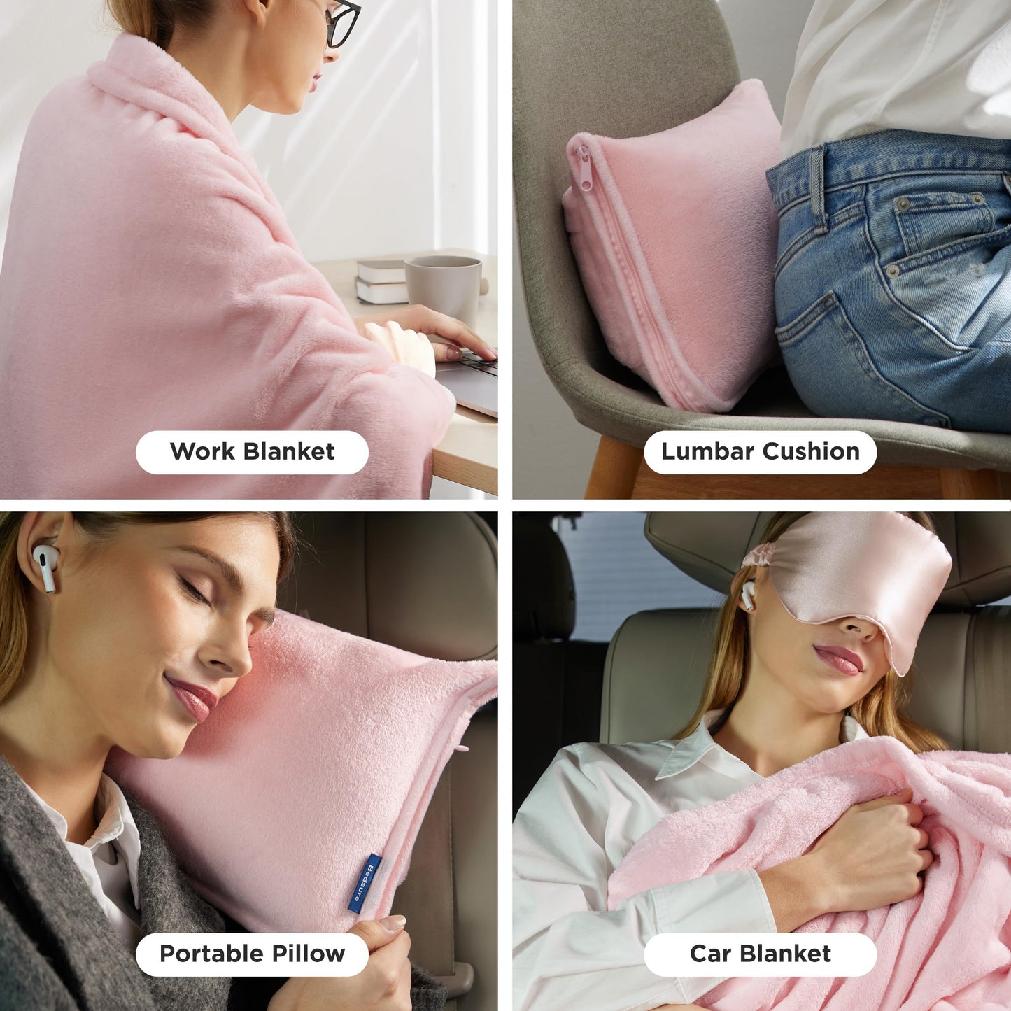 2-in-1 Flannel Travel Essential Set