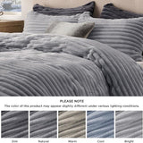 Bedsure Striped Flannel Duvet Cover Set