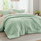 Embroidery Boho Striped Comforter Set