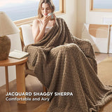 Jacquard Shaggy Sherpa Fleece Blanket