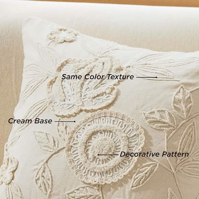 GentleSoft™ Floral Embroidery Boho Pillow Cover