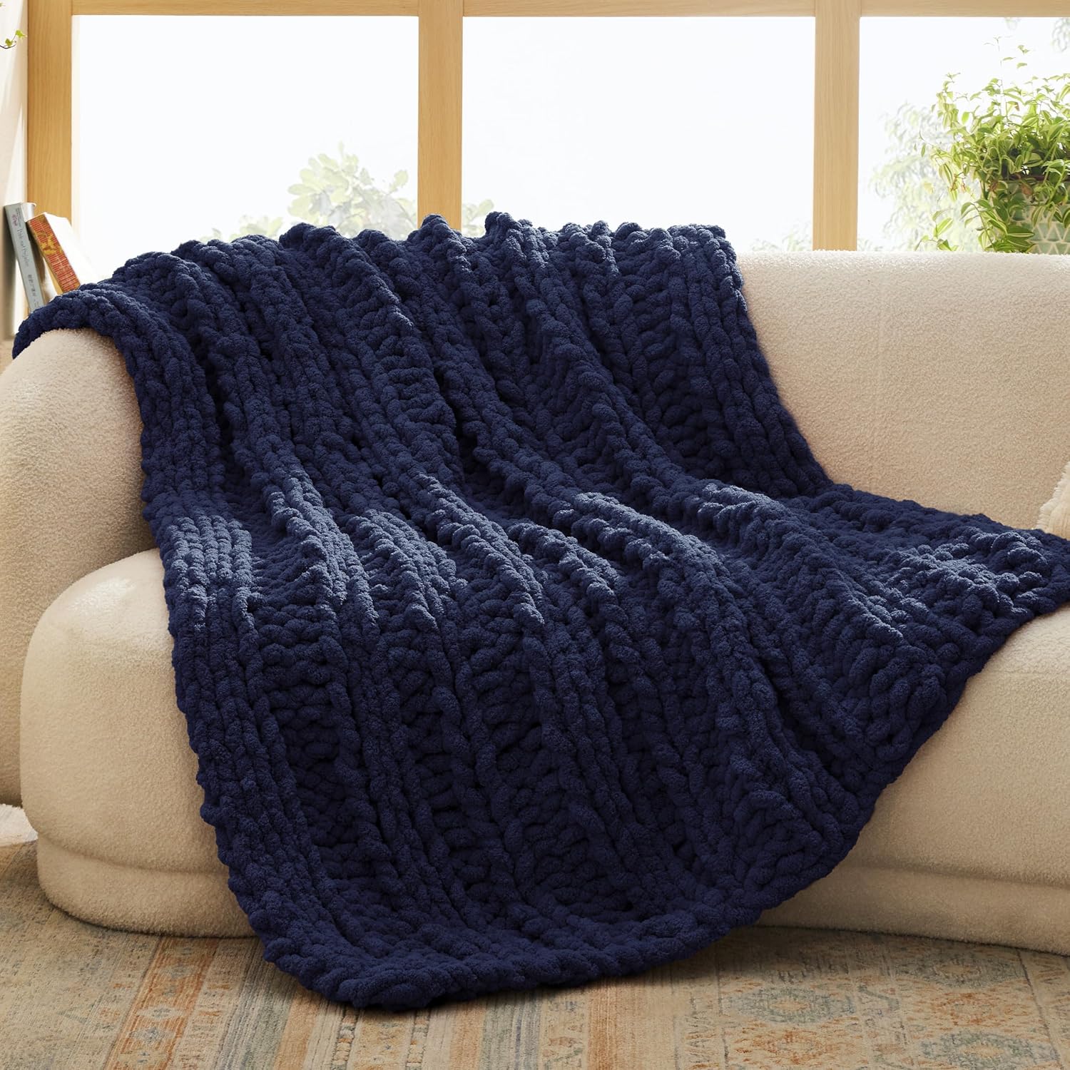 Chunky Knit Chenille Blanket