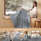 Jacquard Shaggy Sherpa Heated Blanket