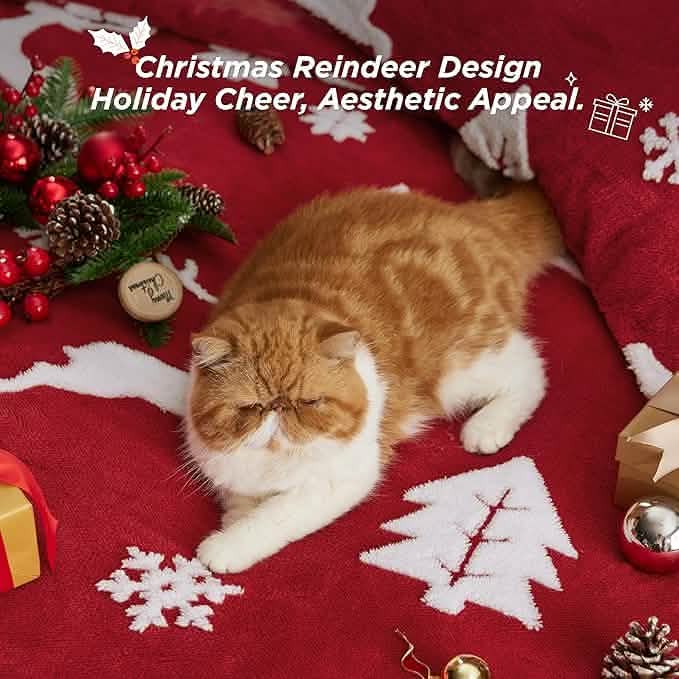 Snowflake Comforter Set Red