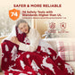 Christmas Flannel Heated Blanket Christmas Reindeer