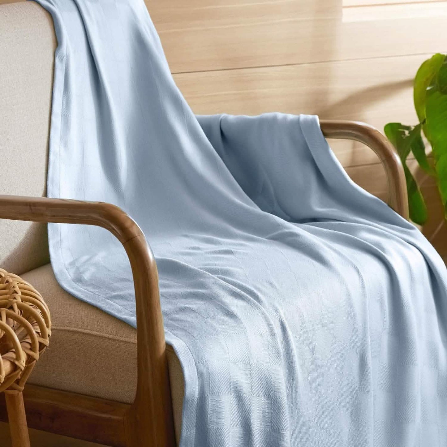 GentleSoft™ Rayon Derived From Bmaboo Checkered Blanket