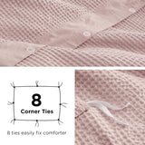 100% Cotton Waffle Weave Duvet Cover Set