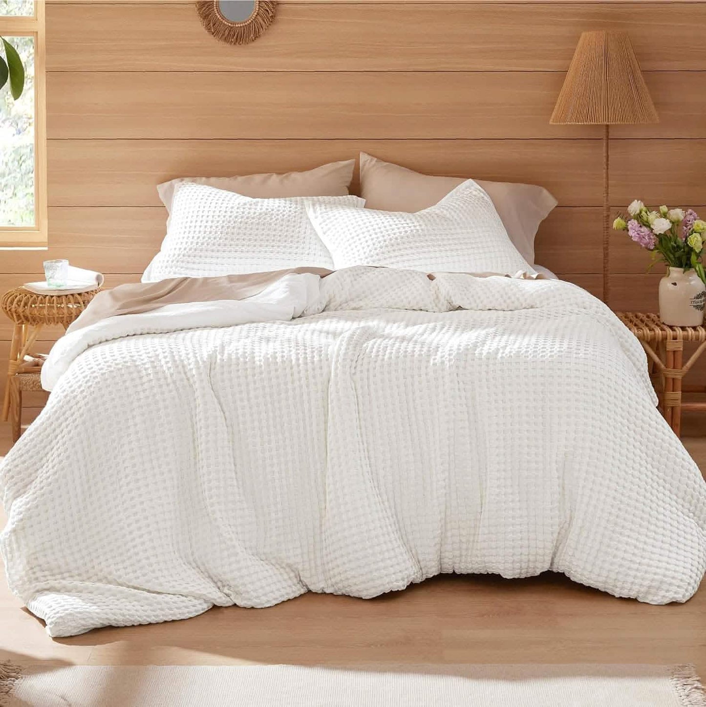 Rayon Derived from Bamboo and Cotton Duvet Cover Set