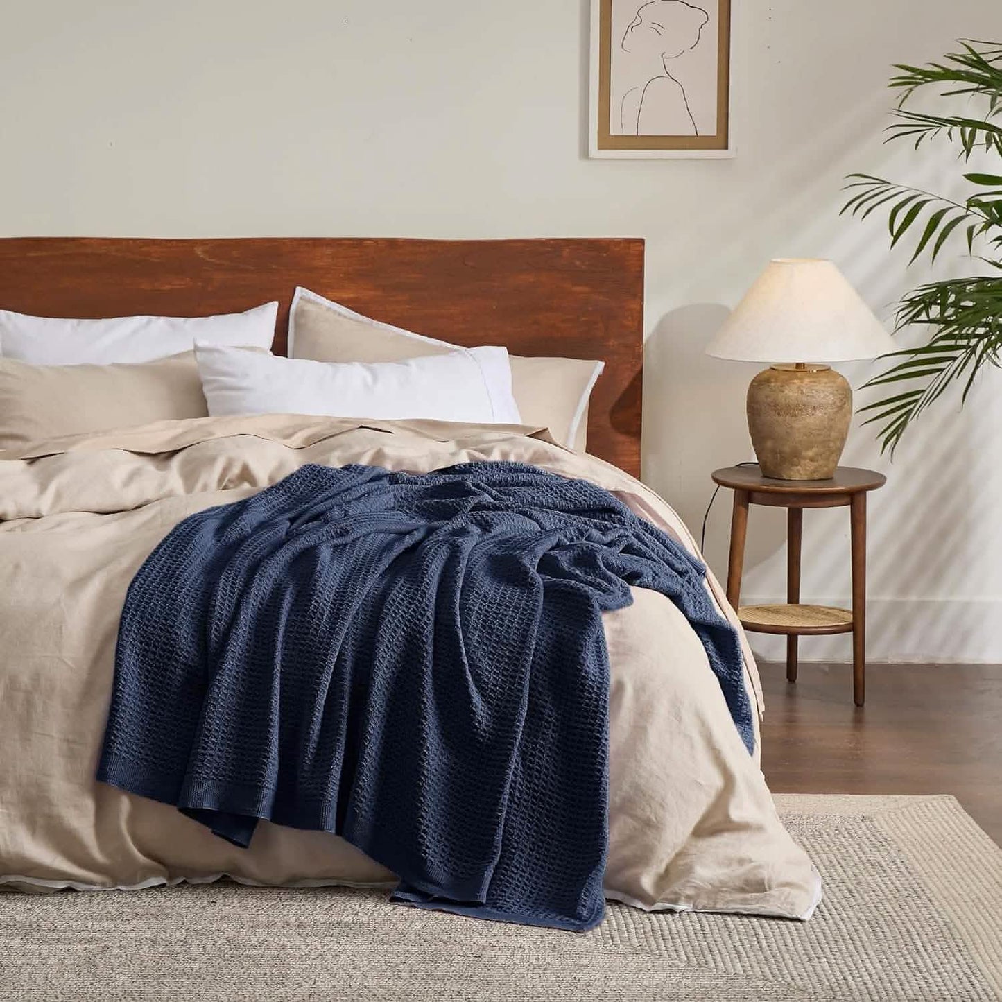 Cotton Waffle Weave Blanket