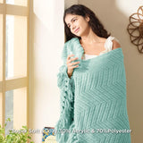 Versatile Knit Woven Chenille Blanket