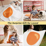 Bedsure Funny Blanket Ivory